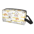 thumbnail image 2 of Goofa Rabbit And Milk Tea Printed Toiletry Bag with Handle,Large Capacity Travel Makeup Cosmetic Bag for Women, Carry on Airport Airline Compliant Bag, 2 of 9