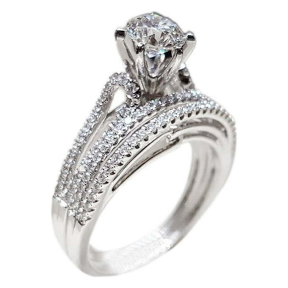 Kcodviy Rose Diamond Ring, Valentine's Open Heart Ring Day Diamond Ring, Rose Glans Rings Ring, Diamond, Spar-Kle Ring, Light Luxury Ring,New Creative Ring,Can Be Stacked To Rings Wear Women's
