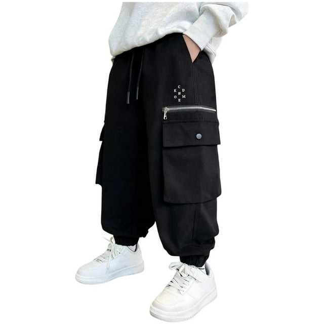 Kids' Pants, Casual Elastic Waisted Pocket Comfortable Workwear Pants