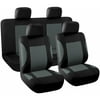 8-piece Full Set Car Seat Covers Auto Interior Accessories Gray