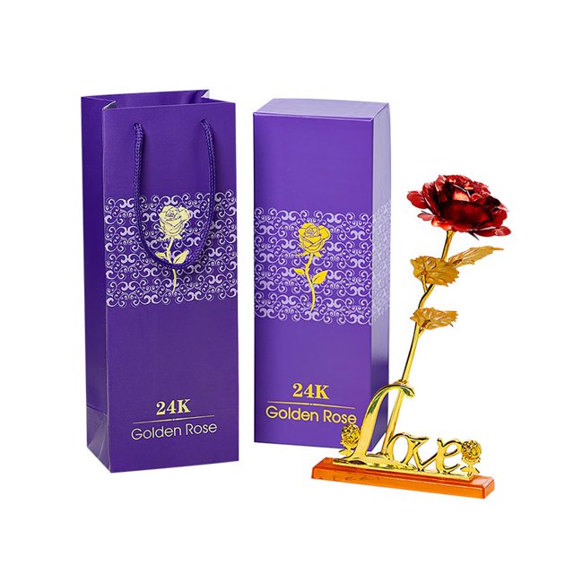 Toystoory Flor de rosas de oro artificial Día de San Valentín único Día de acción de gracias Día de la madre Regalo de cumpleaños de niña para ella Kits de decoración para fiestas No.2 Toystoory HA027364-02