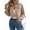 Khaki, variant on Womens Fashion Cropped Shackets Corduroy Button Down Crop Jackets Tops Long Sleeve Shirts Trendy 2025 Khaki L