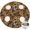 Black and Brown, variant on Black and Brown Leopard Print Round Fitted Tablecloth with Elastic Edge, Waterproof Dining Table Cover for Indoor Outdoor Camping and Daily Use