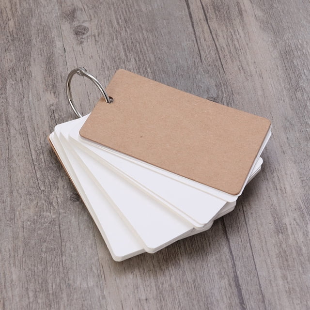 OUNONA 300 Pages Note Cards With Binder Rings Cards For Diy Greeting Bookmark Office And School Use