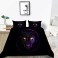 thumbnail image 1 of Black Background Cool Technology Wolf Printing Home Bed Clothes Unique Design Bedding Cover Set,Twin (68"x86"), 1 of 4
