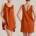 thumbnail image 2 of DHFJKG Summer Sleeveless Dresses Women Silk Satin Scoop Neck Home Wear Mini Dress Loungewear Backless Loose Fit Tunic Stylish Dresses, 2 of 7