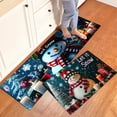 thumbnail image 5 of YIMEIS Snowman Christmas Gift Candle Fall Kitchen Rugs Set of 3, Xmas Holiday Kitchen Mat Decor Home Decorations, Green Christmas Mats for Kitchen Floor - 16''*24'' and 20''*30'' and 17''*47'' in, 5 of 10