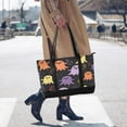 thumbnail image 4 of FORMRS Canvas Laptop Tote Bag for Women with 15.6" Computer Compartments Shoulder Handbag, Yellow Halloween Ghosts, 4 of 7