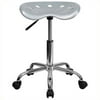 Scranton & Co Adjustable Bar Stool with Chrome Base in Silver