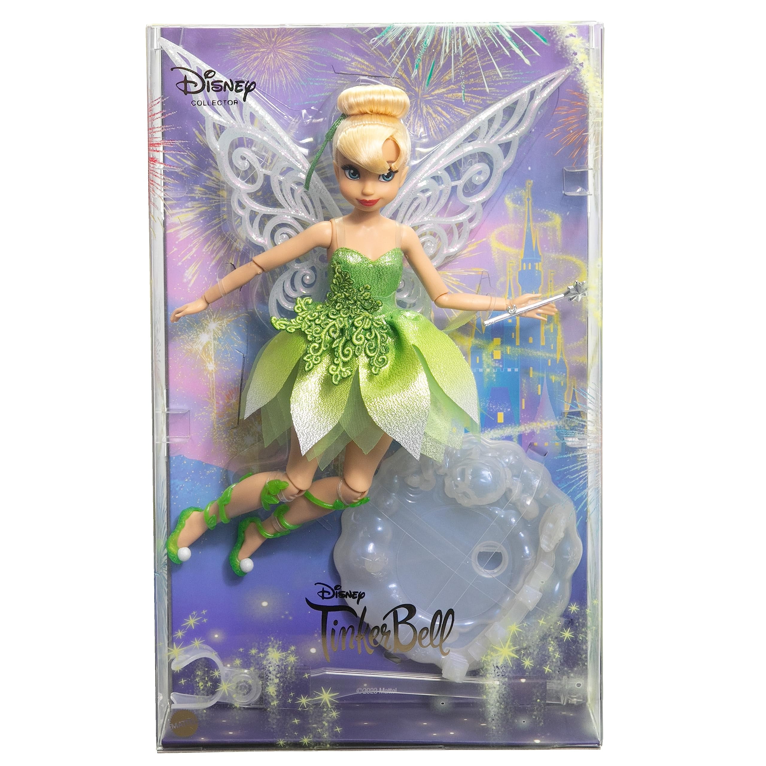 Mattel Disney Toys, Tinker Bell Collector Doll with Wings to Celebrate Mattel Disney 100 Years of Wonder, Inspired by Mattel Disney Movie