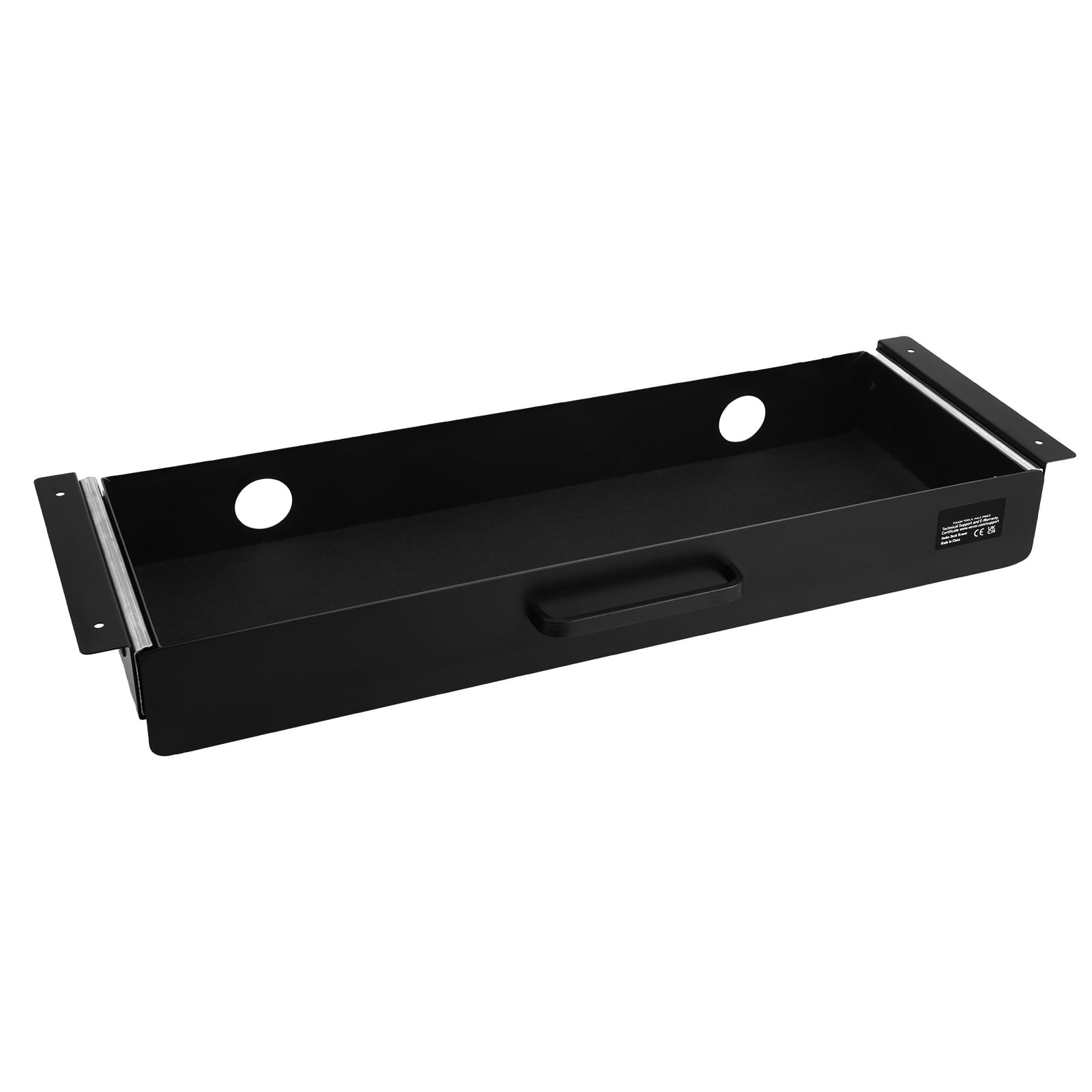 KFFKFF 22" Broad Under Desk Drawer Glide, Mounted Beneath Desk Pull-out Drawer Accessory,Concealed Desktop Storage Solution,Under Table Stationery Drawer for Home Office Sit Stand Workspace,25x9x3 in