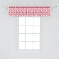 thumbnail image 2 of Ambesonne Japanese Print Valance Pack of 2, Simplistic Crane Art, 54"X12", Pale Pink Charcoal Grey, 2 of 4