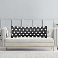 thumbnail image 3 of Polka Dot Body Pillow Cover Black and White Spot Doodle Abstract Long Pillow Case with Zipper Decorative Soft Bedding Pillowcase Vintage Farmhouse Cushion Pillow Covers for Couch,Bedroom 20"x54", 3 of 6