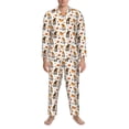 thumbnail image 3 of Naloa Halloween Gnomes Men’s Pajamas Set - Long Sleeve Button Down Sleep Shirt and Pajama Bottoms Sleepwear Set-X-Large, 3 of 7