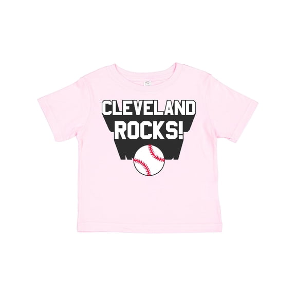 Inktastic Cleveland Rocks with Baseball Boys or Girls Toddler T-Shirt