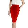 thumbnail image 2 of THDHVS Pencil Skirt,Womens Midi Skirts Casual Pencil Skirt High Waisted Knee Length Skirt with Slit Elegant Work Office Skirts,Midi Skirts for Women, 2 of 5