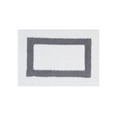 thumbnail image 4 of Better Trends Bathroom Rugs Mat 100% Cotton Soft Bath Rug Water Absorbent Reversible Washable for Bathroom Floor Decor, Laundry Room 17" x 24" Hotel Collection - White/Gray, 4 of 6