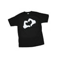 thumbnail image 1 of T-shirt Graphique Coeur Pratique Noir, Moyen, 1 of 1