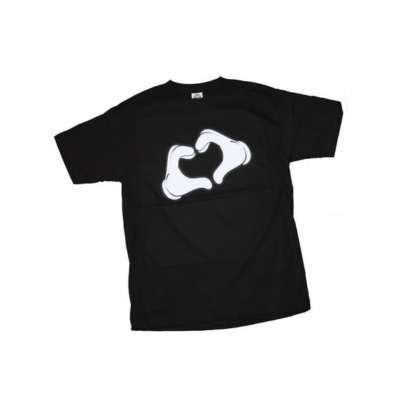 Handy Heart Graphic T-shirt Black, XL