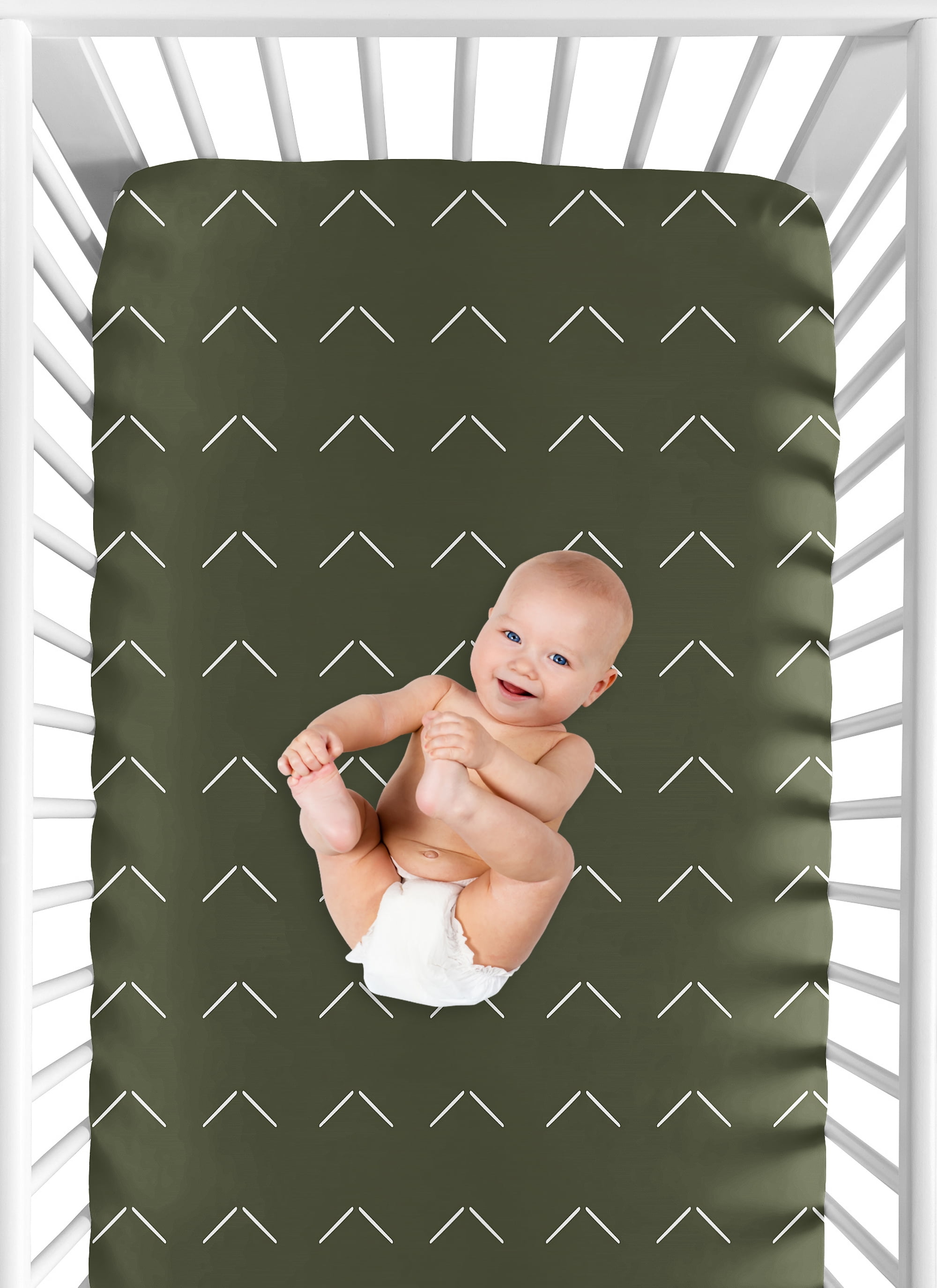 Sweet Jojo Designs Woodland Pine Tree Boy, Girl, Unisex/Gender Neutral Fitted Crib Sheets Set 3 Piece
