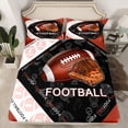 thumbnail image 2 of jejeloiu American Rugby Theme Twin Sheet Sets,Football Sport Game Bedding For Ball Gamer 3-Piece, 2 of 7