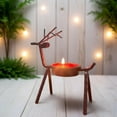 thumbnail image 5 of Metal Reindeer Tea Light Candle Holders, Christmas Home Decoration, 5 of 8