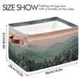 thumbnail image 4 of Yayeee 2 Pack Canvas Storage Basket with Handles for Shelves Fabric Bins Closet Organizer, Mountains at Dawn, 4 of 8