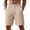 ☪241-Khaki, variant on Mens Striped Stretch Waist Drawstring Pocket Casual Linen Shorts for Summer Beach Vacation Resort Cruise Ship Hot Humid Weather Poolside Bar