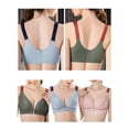thumbnail image 4 of Sujetador de cierre frontal para mujer, sin aros, fino, acolchado, de talla grande CACAGOO Ropa interior de mujer, 4 of 7