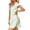 Light Green, variant on Ekouaer Women's Satin Nightgown Sleepwear Lace V Neck Side Slits Nightie Short Sleeves Nightshirt