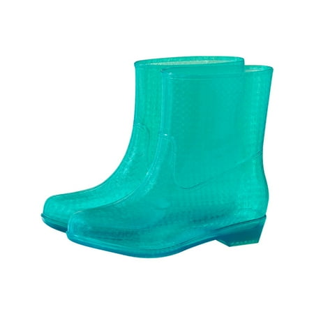 

Eudgs Women s Fashion Rain Boots Durable Adult Booties Stylish Transparent Rain Shoes Rain Shoes for Women Size 12 Lightweight Rubber Boots for Men Speedy Boots for Women Boot Wide Rain Boots for