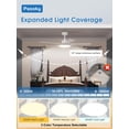 thumbnail image 3 of Ventilador de techo Passky 52" blanco, luz regulable, control remoto, 3 of 7