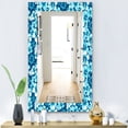 thumbnail image 3 of DESIGN ART Designart 'Indigo HawaII Flowers Pattern' Bohemian and Eclectic Mirror - Printed Wall Mirror 27.6 in. wide x 39.4 in. high, 3 of 5