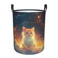 Cauagu Starry Sky Constellation Cat for Laundry Basket,Collapsible