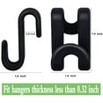 thumbnail image 3 of 60 Pack Clothes Hanger Connector Hooks, Outfit Hangers, Hanger Extender Clips, Cascading Hanger Hooks, Velvet Huggable Hangers Accessory, Heavy Duty Space Saving for Closet (Black), 3 of 7