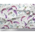 thumbnail image 3 of Soimoi Polyester Crepe Fabric Flowers & Feather Print Fabric by The Yard 52 Inch Wide, 3 of 3
