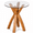 NATURE OAK, variant on Aria Home Modern Glass End Table with Tempered Glass Top and Wood Base, Brown Finish