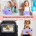 thumbnail image 5 of FJLBDE Case for Samsung Galaxy Tab A11 / Tab A9 8.7 Inch 2025/2023 with Butterfly Stand, Shockproof Protective Tablet Cover with Shoulder Strap for Kids Girls, Purple, 5 of 5