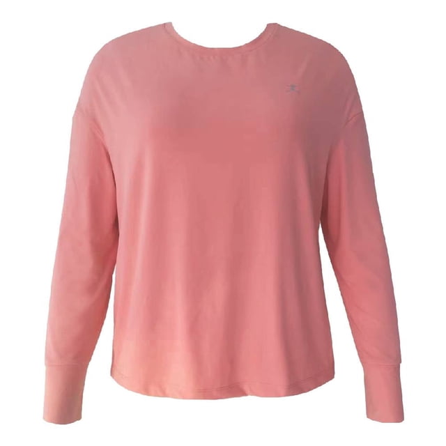 Playera Danskin Now Talla G Deportiva Cuello Redondo Rosa Coral
