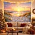 thumbnail image 3 of Sandy Beach Path with Sea Grass at Golden Sunset, Serene Coastal for Beach Lovers, Ocean Nature Wall Art, Housewarming Gift, Tapestry Wall Hanging for Bedroom and Living Room, 3 of 7