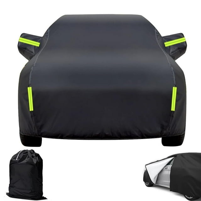 Cubierta para Auto Impermeable, Funda Coche Exterior Lona para Coche Cubierta para Automóvil Coberturas Completas con Tira Reflectante 530x200x150CM