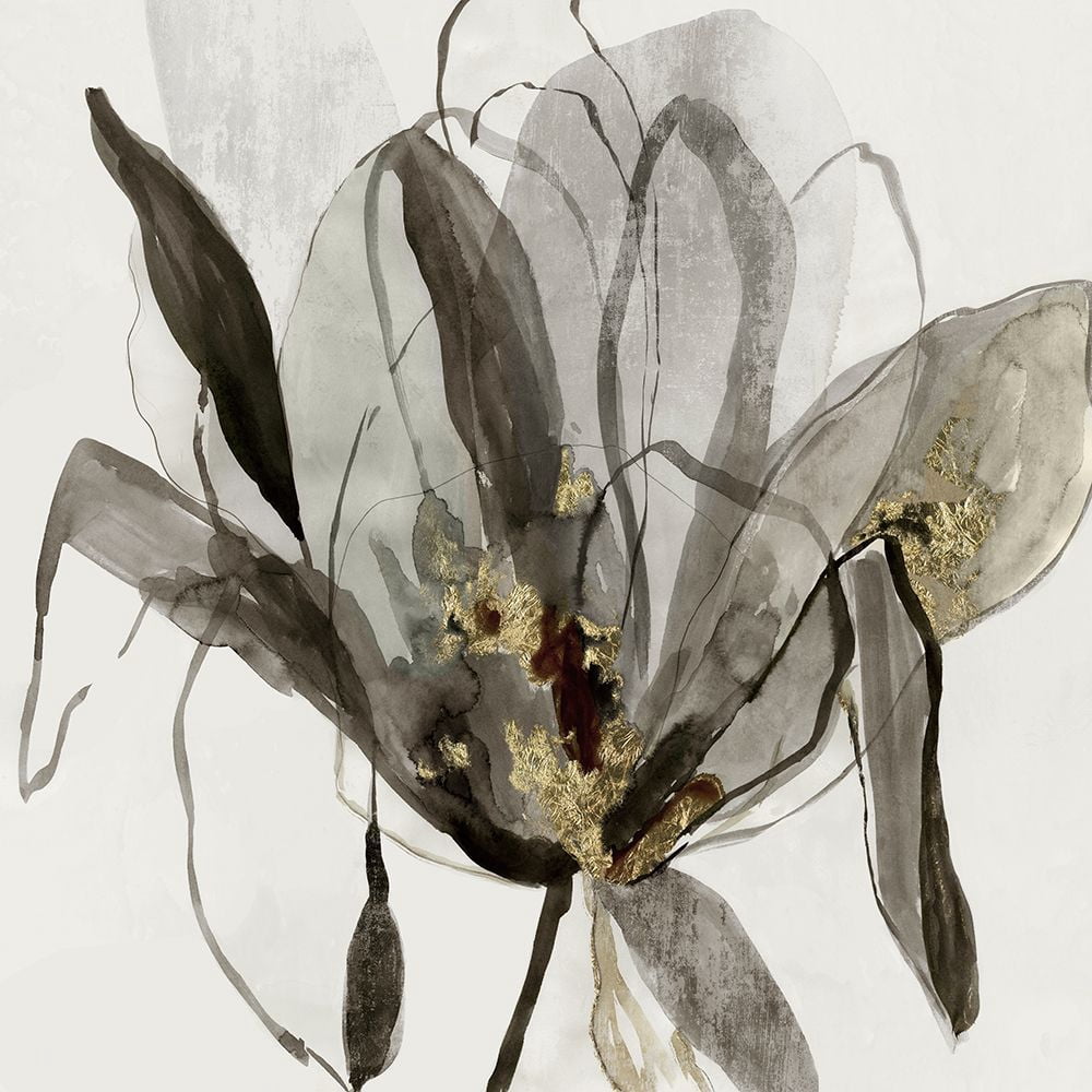 Jensen, Asia 15x15 White Modern Wood Framed Museum Art Print