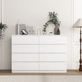 thumbnail image 4 of Resenkos 8 Drawer Wide Dressers for Bedroom, Modern Chest of Drawer Organizer, White, 4 of 11