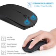 thumbnail image 2 of Mouse inalámbrico CALOCAA recargable USB + adaptador USB-C, 2 of 4