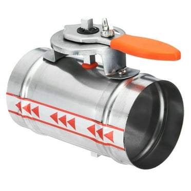 Uxcell 3.2 Inch Manual Control Volume Damper, Galvanized Iron Backdraft Damper for Air Duct, Airflow, Dryer Vent, 150mm