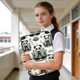 thumbnail image 6 of Haosy Accordion File Organizer Zipper Binder 500 Sheet 6-Tab Expanding File Folder Multi-Pocket 1.2 Inch 3 Ring Cute Panda with Lotus Flower, 6 of 7