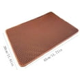 thumbnail image 3 of Cat Litter Mat, 30*45cm Double Layer Cat Litter Box Mat, EVA Non-Slip, Waterproof Urine Proof Cat Litter Catcher Mat, Easy Clean Scatter Control (11.8x18 Inch, Brown), 3 of 10