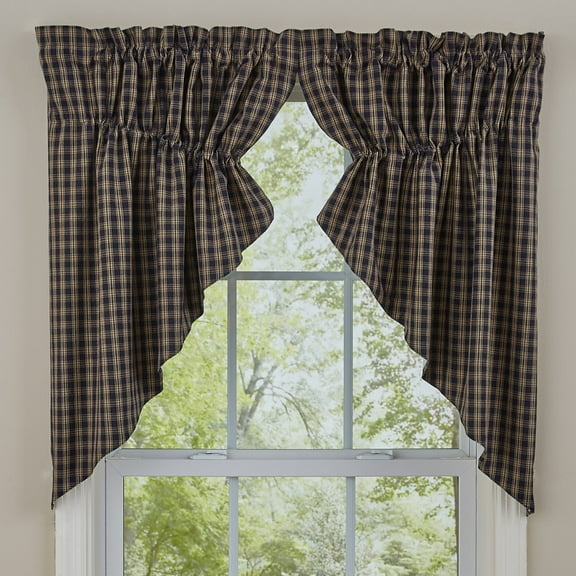 Park Designs Sturbridge Lined Gathered Swag 72 X 36 Navy