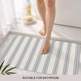 thumbnail image 6 of Blue Striped Doormat Outdoor Entrance 16"x24", Modern Stripes Farmhouse Absorb Moisture Dirt Door Mats, Non-Slip Rubber Backing Floor Mats Indoor, Low-Profile Front Door Rugs, 6 of 9
