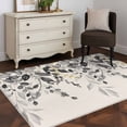 thumbnail image 3 of 3'x5' Area Rugs, Grey Eucalyptus Indoor Outdoor Area Rug for Living Room Bedroom, Farmhouse Weeping Leaves on Linen Washable Bathroom Rugs Kitchen Floor Carpet Mats Home Decor Aesthetic, 3 of 8